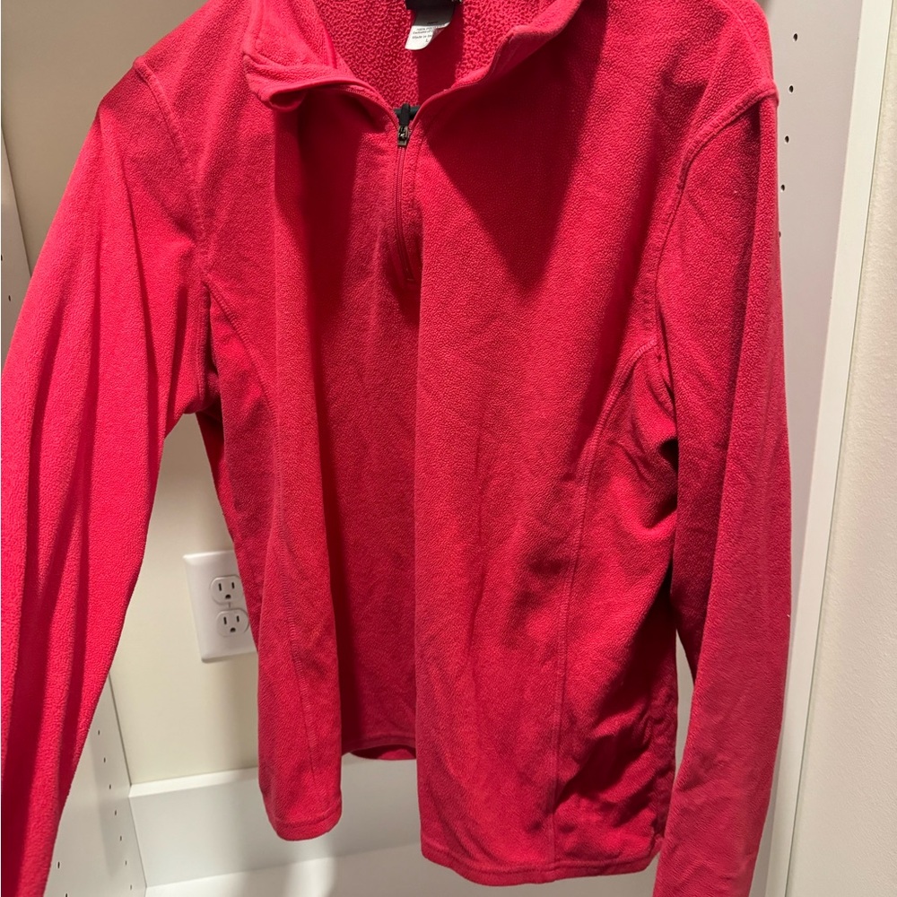 Champion Pink Sweatshirt with Soft Fleece Material and High Collar